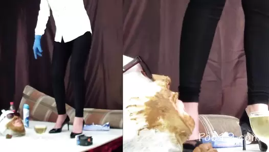 MilanaSmelly - Banquet for a 3-course toilet slave