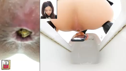 JG-563 06 Self filmed defecation videos with live commentary and a camera placed directly under the anus. VOL. 2