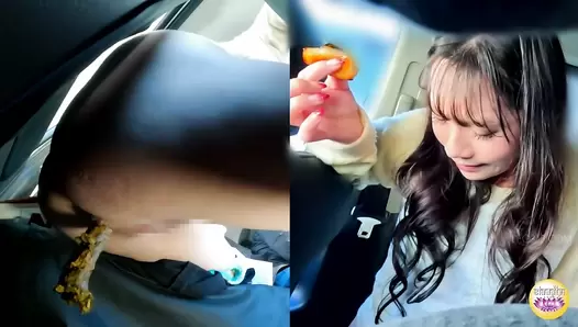 SL-612 02 Shameful poop in front of girlfriends during travel car trip