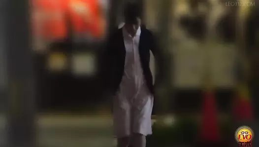 EE-755 03 Public toilet pooping: uniformed girls edition