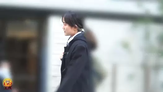 EE-755 03 Public toilet pooping: uniformed girls edition