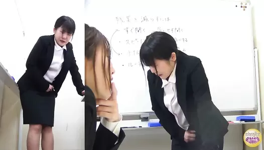 SL-616 09 Office ladies who have reached their excretion holding limits during business meeting. Farting, urinating and pooping