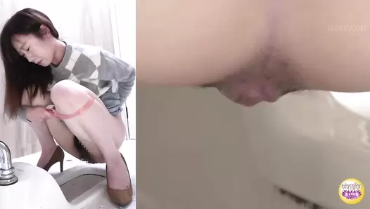 SL-619 01 Hidden camera: spectacular pooping views from the bottom of the public toilet