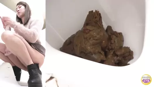 SL-619 01 Hidden camera: spectacular pooping views from the bottom of the public toilet