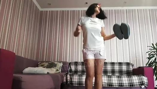 Svetlana - Tatiana shit in pink shorts