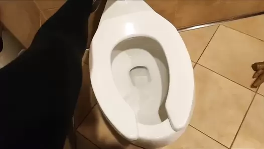 CandieCane - Peeing & Pooping on the Bathroom Floor of a Casino!
