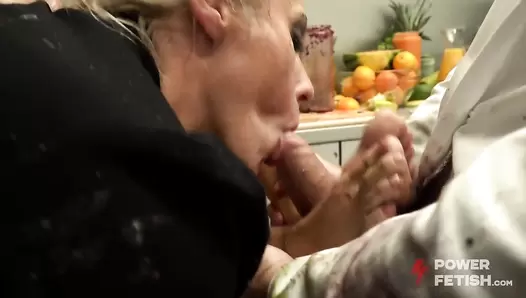 Valentina Sierra Pees All Over the Kitchen