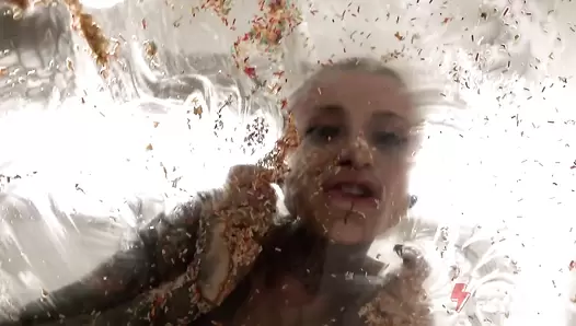 Sasha Beart Pukes on Glass Table