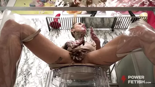 Sasha Beart Pukes on Glass Table