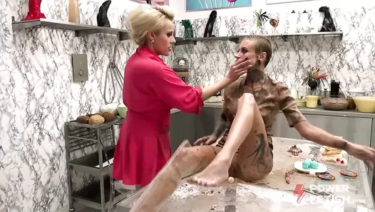 Sasha Beart Pukes on Glass Table
