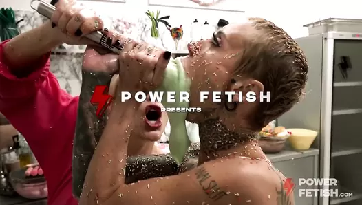 Vomit, Cum and Milk Shower