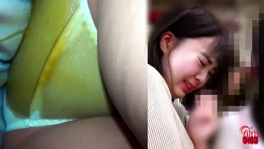 FF-650 05 A woman leaking diarrhea and feces on a crowded train