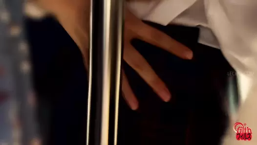FF-650 05 A woman leaking diarrhea and feces on a crowded train