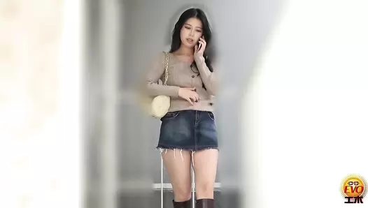 EE-750 01 Girls wearing long boots and shitting at the restroom. VOL. 3