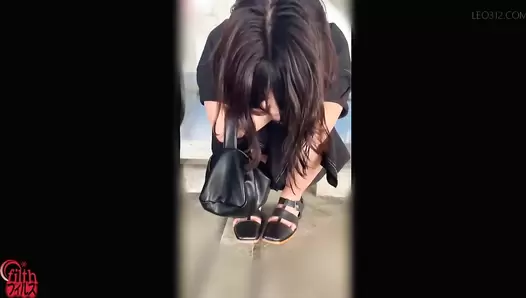 FF-631 01 Drunken woman defecating after enema assault