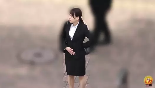 EE-748 06 New office lady’s rite of passage. Groping girls toilet scat assault!