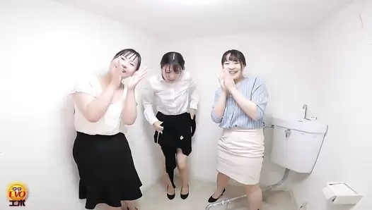 EE-748 01 New office lady’s rite of passage. Groping girls toilet scat assault!