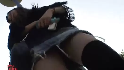 F57 03 Virtual POV excretion shot! Outdoor piss and poop at close range. VOL. 2