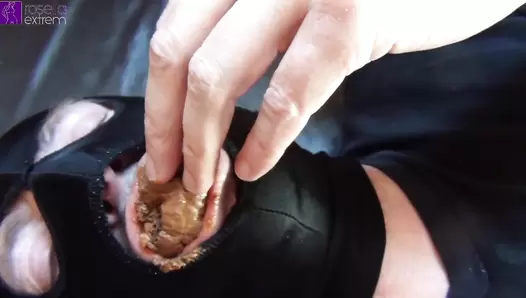 RosellaExtrem - Open your mouth and eat my shit! Shit meal for a new slave!