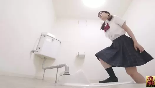 SR088 06 Stool flatulence: constipated schoolgirls farting and pooping on toilet. VOL. 4