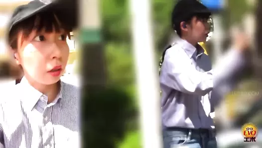 EE-742 03 Hidden camera: Thrilling defecation of women dressed as men in the men’s restroom