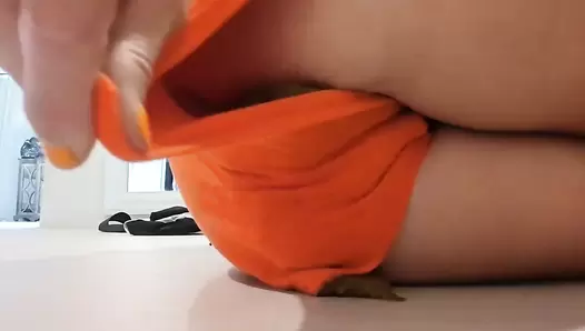 BetweenMyCheeks - OverFlow Orange Shorts
