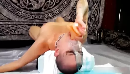 AbigailDupree - Upside Down Continuous Blue Smurf Vomit