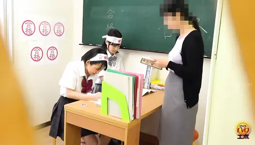 EE-733 04 Hidden camera at the demon guided school. Schoolgirls harassment, diarrhea and fecal leakage
