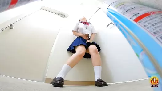 EE-733 01 Hidden camera at the demon guided school. Schoolgirls harassment, diarrhea and fecal leakage