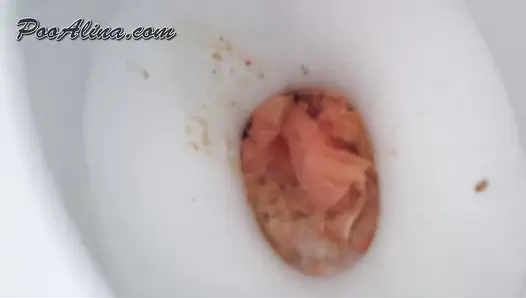 PooAlina - Alina pukes and pooping in toilet
