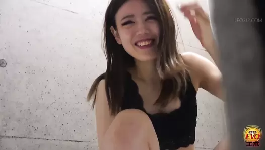 EE-719 03 Public toilet hidden camera: dirty talk, whisper, temptation and gals shit