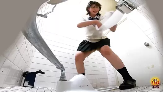 EE-718 01 Cram school hidden camera: female students leaking farts and dripping diarrhea after abdominal pain