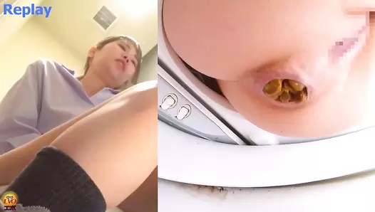 EE-727 07 Hidden camera at the business hotel: Office ladies shit during business trip