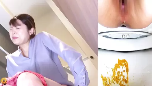 EE-727 06 Hidden camera at the business hotel: Office ladies shit during business trip