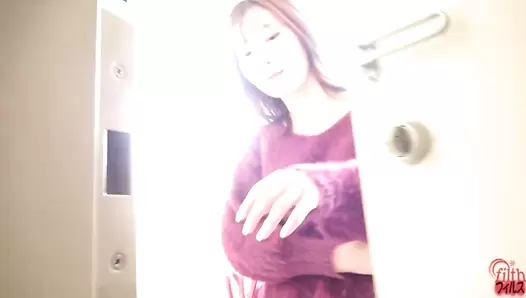 FF-595 05 Enema explosion inside the panties and humiliating shit leaking
