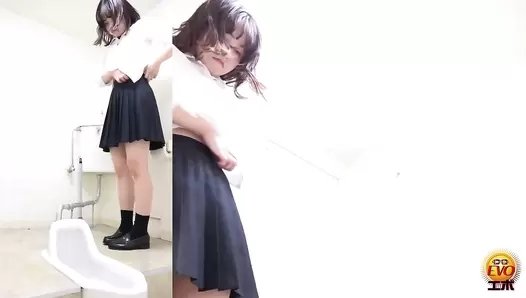 EE-712 04 Obscene scenes of schoolgirls pooping naked with wide opened legs. VOL. 5, JAV Collection, 