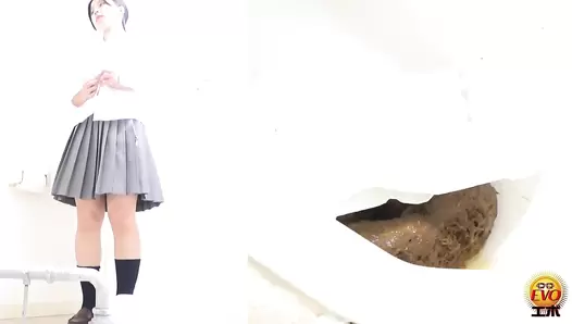 EE-712 02 Obscene scenes of schoolgirls pooping naked with wide opened legs. VOL. 5, JAV Collection, 
