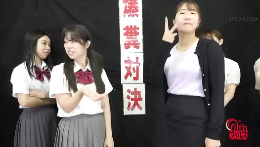 FF-624 01 Female student VS office lady. Exciting pooping showdown