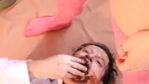 Shitgirl Dany poo and pee in mouth