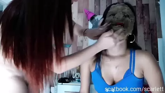 Scarlett - My friend Sara made me a mask of 4 poop