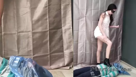 PooAlina - Alina liquid pooping and dancing on slave