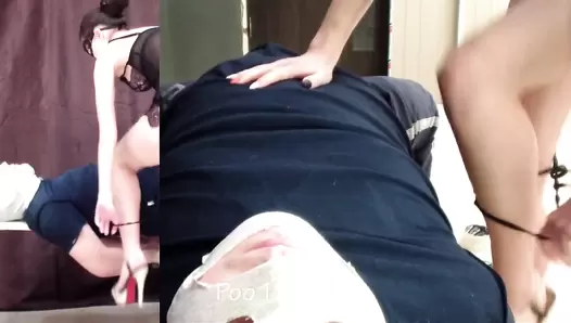 MilanaSmelly - Close contact with Christina's ass close up