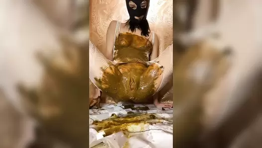 p00girl - Sloppy fisting, sloppy blowjob, slop and smear mess, liquid shit