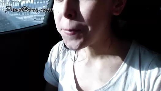 PooAlina - Young Alina eating hamburger and big pooping