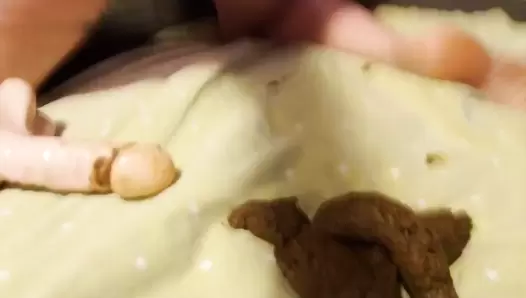 Nerdy Faery - Bed Poop and Shitty Dildo Ass Fuck