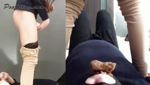 PooAlina - Alina pooping in mouth with secretions