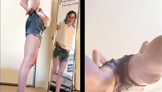 Mysluttyeviltwin - PantyPooping Mirror Masturbation