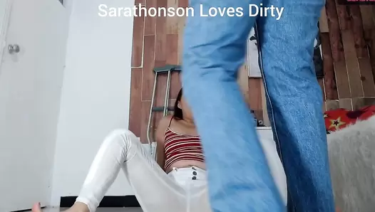 Sarathonson - Sara Isabella poop and pee in jens