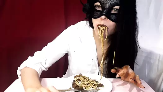 Scat Spaghetti Swallow Big Poo - I Will Swallow All Big Poo By Lina