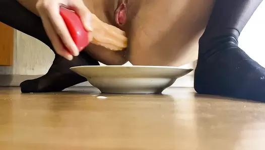 p00girl - Poop, fuck in mouth and feel sick, smear